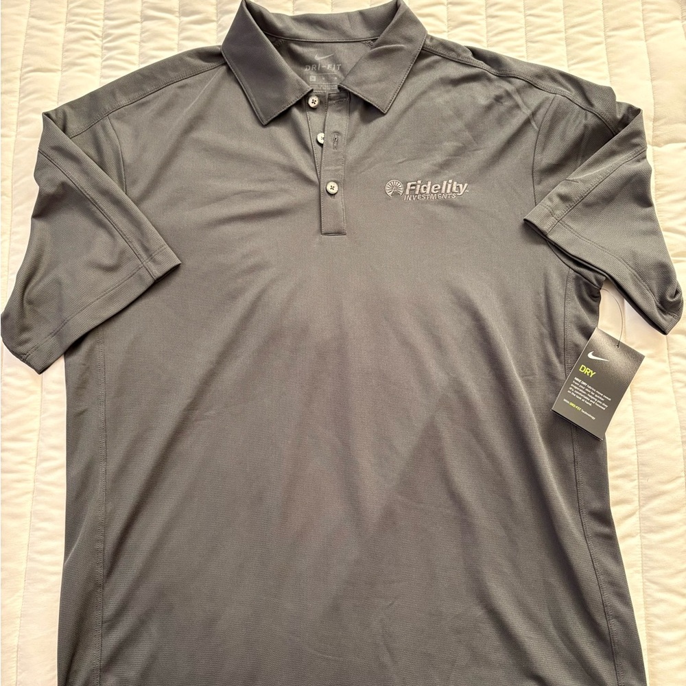 Nike Dri-Fit Fidelity Men's Charcoal Polo Shirt